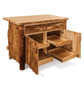 Fireside Rustic Kitchen Cabinet Island