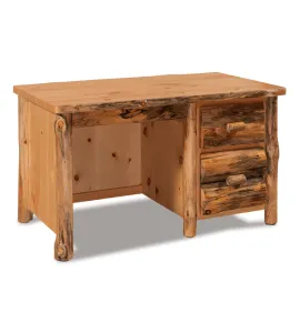 Fireside Rustic Single Pedestal Desk