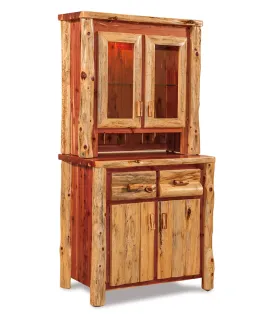 Fireside Rustic Small Kitchen Hutch