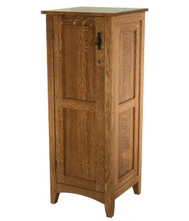 Flush Mission Jewelry Armoire with Lockable Door