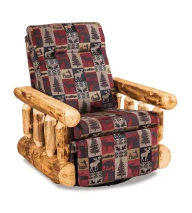 Fireside Rustic Open Arm Glider