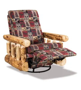 Fireside Rustic Open Arm Glider