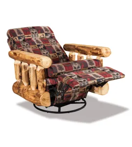 Fireside Rustic Open Arm Glider