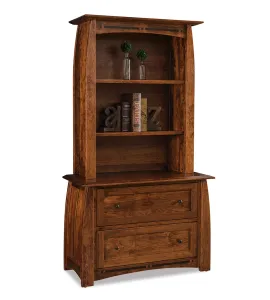 Boulder Creek 2 Drawer Lateral File Cabinet with Bookcase