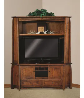 Boulder Creek 3 Door 2 Drawer Corner TV Stand Hutch