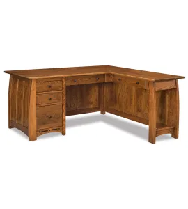 Boulder Creek 5 drawer L desk