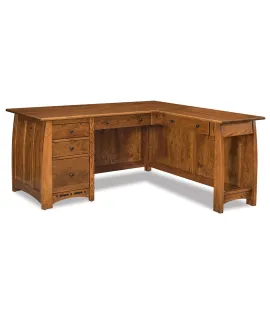 Boulder Creek 5 drawer L desk
