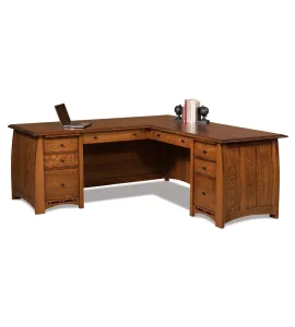 Boulder Creek 8 Drawer L Desk