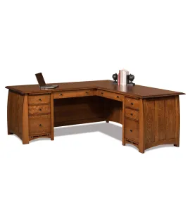 Boulder Creek 8 Drawer L Desk