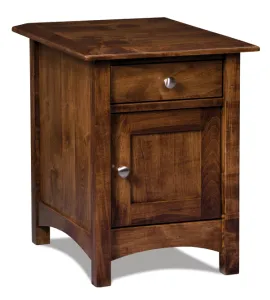 Finland Enclosed End Table with Drawer and Door