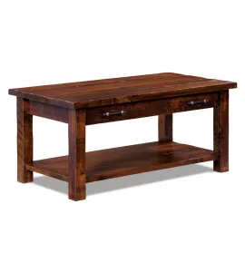 Houston Open Coffee Table with Drawer and Shelf - QUICK SHIP