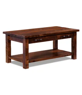 Houston Open Coffee Table with Drawer and Shelf - QUICK SHIP