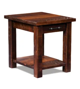 Houston Open End Table with Drawer and Shelf - QUICK SHIP
