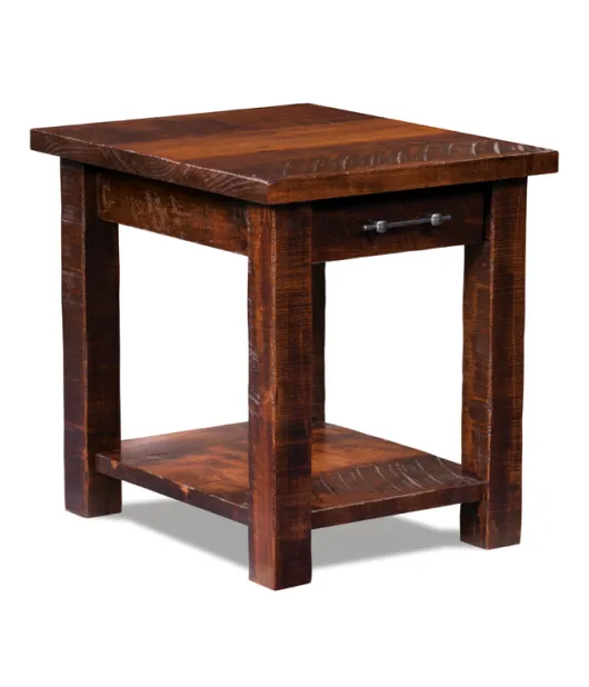 Houston Open End Table with Drawer and Shelf - QUICK SHIP