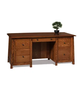 Colbran 5 Drawer Executive Desk with Unfinished Back