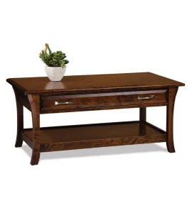 Ensenada Open Coffee Table with Drawer - QUICK SHIP