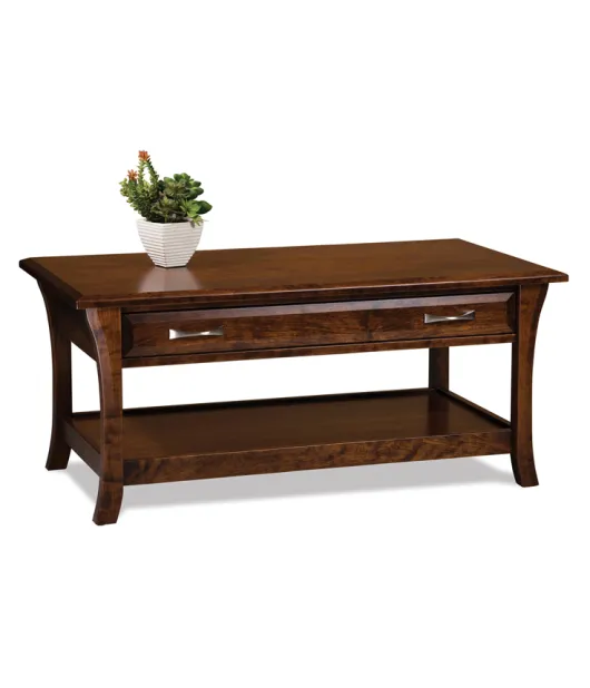 Ensenada Open Coffee Table with Drawer - QUICK SHIP