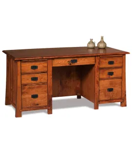 Grant 7 Drawer Desk with Unfinished Back