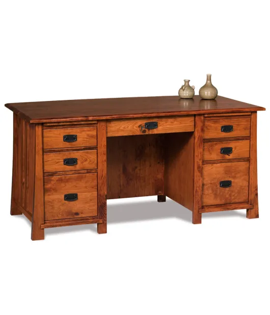Grant 7 Drawer Desk with Unfinished Back
