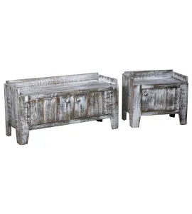 Gold Mine Boot Bench with Doors