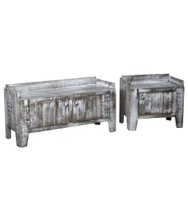 Gold Mine Boot Bench with Doors