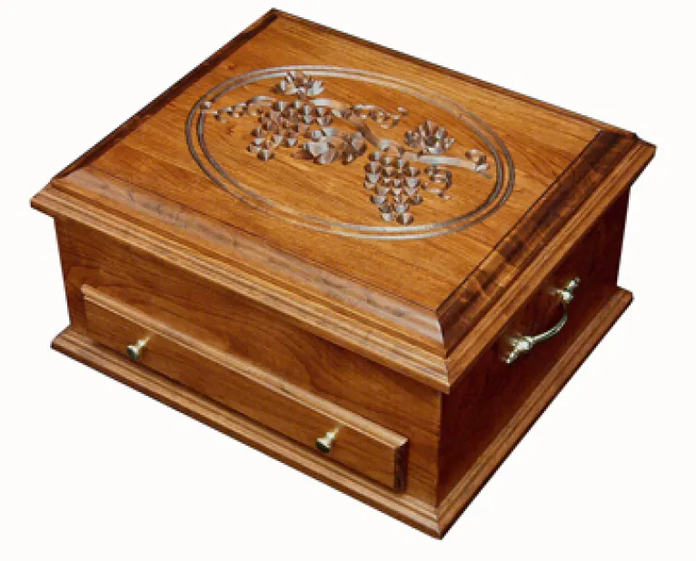 Engraved Lid Silverware Chest