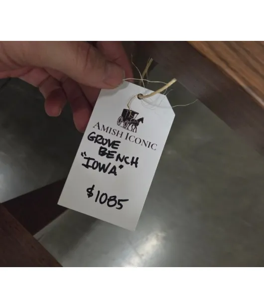 Grove Bench 60" Laser Engraved (Iowa 104 Logo) - QUICK SHIP