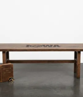 Grove Bench 60" Laser Engraved (Iowa 104 Logo) - QUICK SHIP - 30% Off or Best Offer