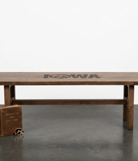 Grove Bench 60" Laser Engraved (Iowa 104 Logo) - QUICK SHIP - 30% Off or Best Offer