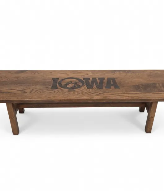 Grove Bench 60" Laser Engraved (Iowa 104 Logo) - QUICK SHIP - 30% Off or Best Offer
