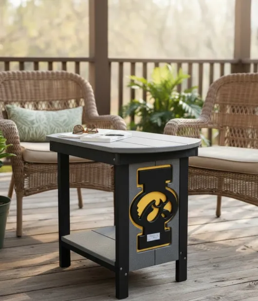 Poly Vinyl Iowa Hawkeye End Table - QUICK SHIP - 10% Off or Best Offer