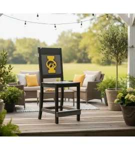 Poly Vinyl Iowa Hawkeye Bar Chair - QUICK SHIP - 10% Off or Best Offer