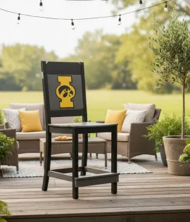 Poly Vinyl Iowa Hawkeye Bar Chair - QUICK SHIP - 10% Off or Best Offer