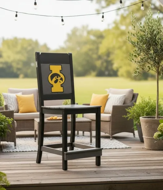 Poly Vinyl Iowa Hawkeye Bar Chair - QUICK SHIP - 10% Off or Best Offer