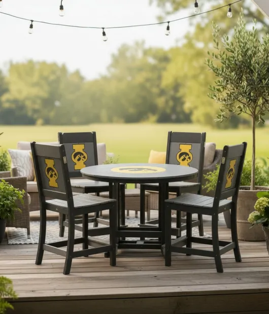 Poly Vinyl Iowa Hawkeye Bar Chair - QUICK SHIP - 10% Off or Best Offer