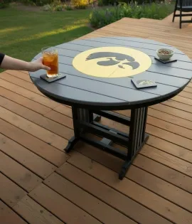 Poly Vinyl Iowa Hawkeye Bar Table - QUICK SHIP - 10% Off or Best Offer