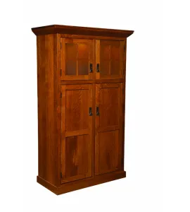 Stickley Heritage Mission 4 Door Pantry with Roll-out Shelves