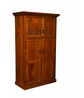 Stickley Heritage Mission 4 Door Pantry with Roll-out Shelves