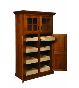 Stickley Heritage Mission 4 Door Pantry with Roll-out Shelves