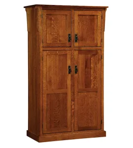 42" Mission 4-Door Pantry Cabinet