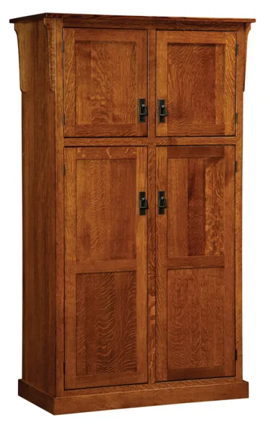 42" Mission 4-Door Pantry Cabinet