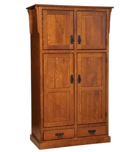 Mission 4-Door Pantry with Drawer Cabinet