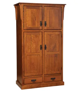 Mission 4-Door Pantry with Drawer Cabinet