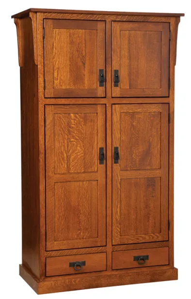 Mission 4-Door Pantry with Drawer Cabinet