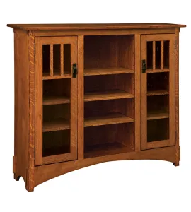 48" Deluxe Mission Bookcase with Doors