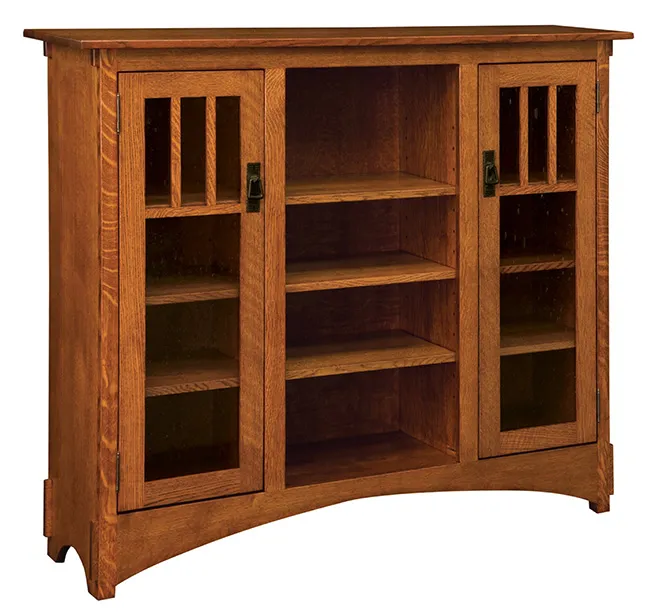 48" Deluxe Mission Bookcase with Doors