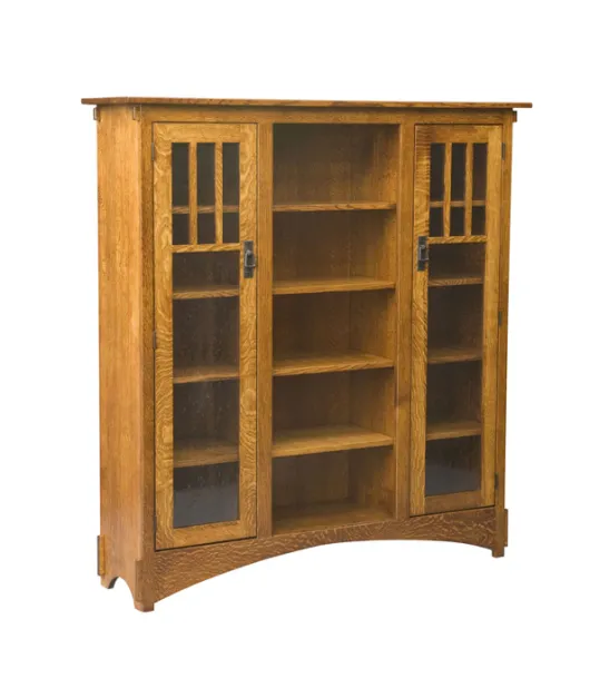 60" Deluxe Mission Bookcase with Doors