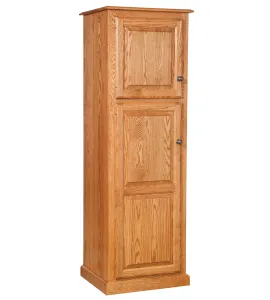 Traditional 2-Door Pantry with Rollout Shelf Cabinet