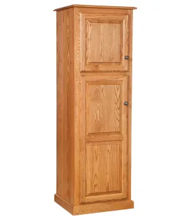 Traditional 2-Door Pantry with Rollout Shelf Cabinet