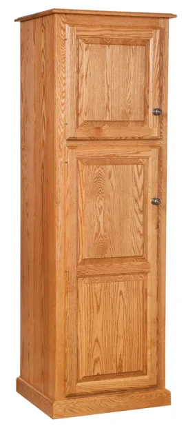 Traditional 2-Door Pantry with Rollout Shelf Cabinet